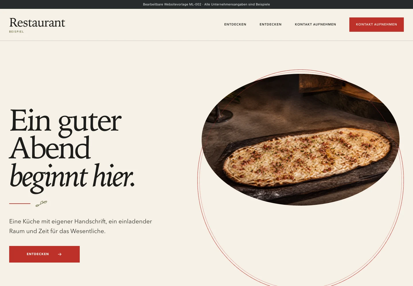Gastronomie · Edition 002 – Websitevorschau