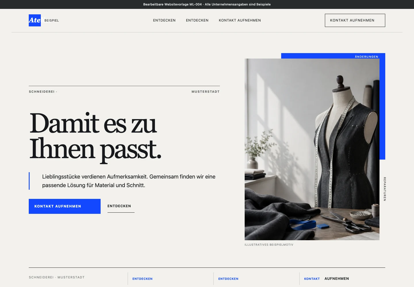 Schneiderei · Edition 004 – Websitevorschau