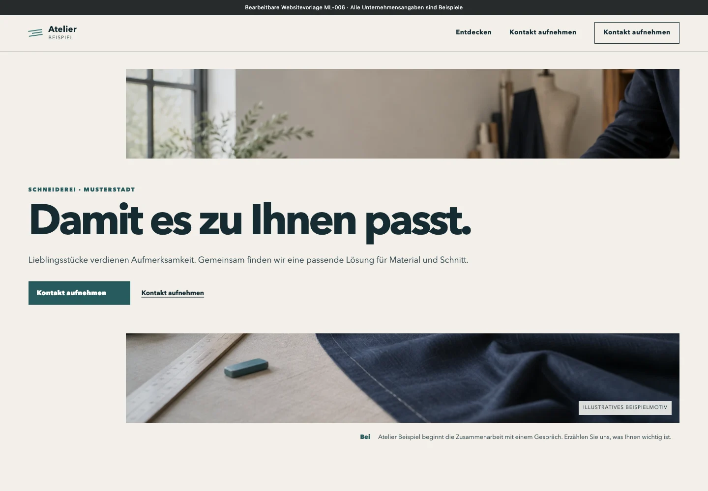 Schneiderei · Edition 006 – Websitevorschau