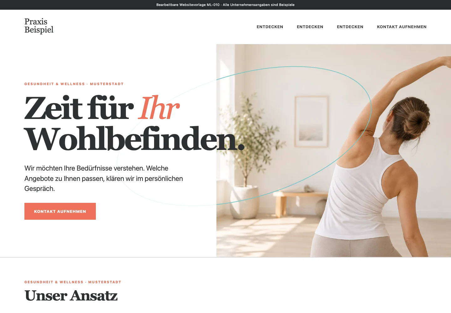 Gesundheit & Wellness · Edition 010 – Websitevorschau