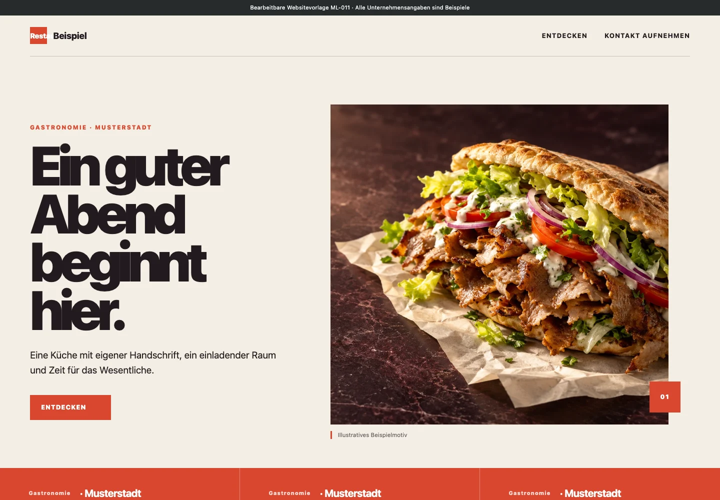 Gastronomie · Edition 011 – Websitevorschau