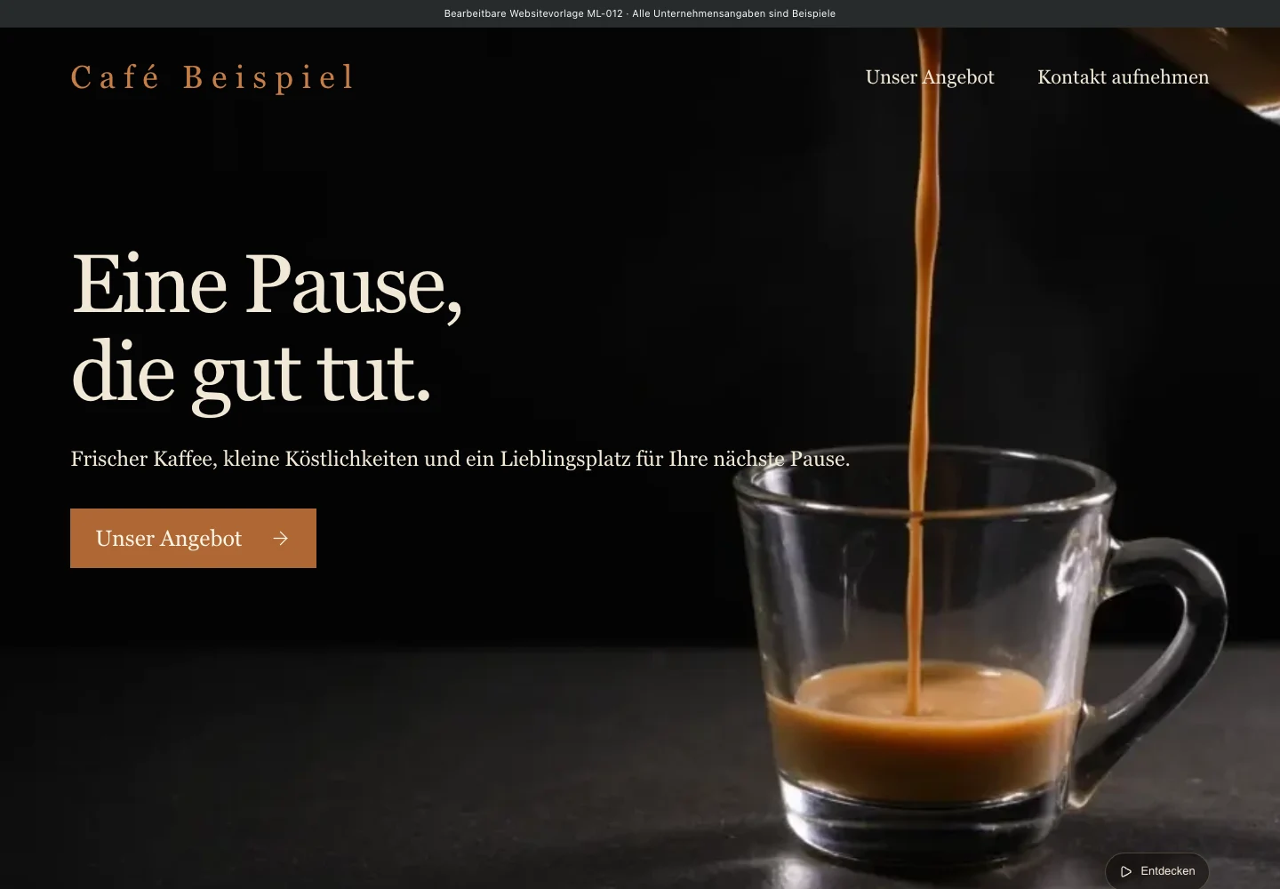 Café & Konditorei · Edition 012 – Websitevorschau