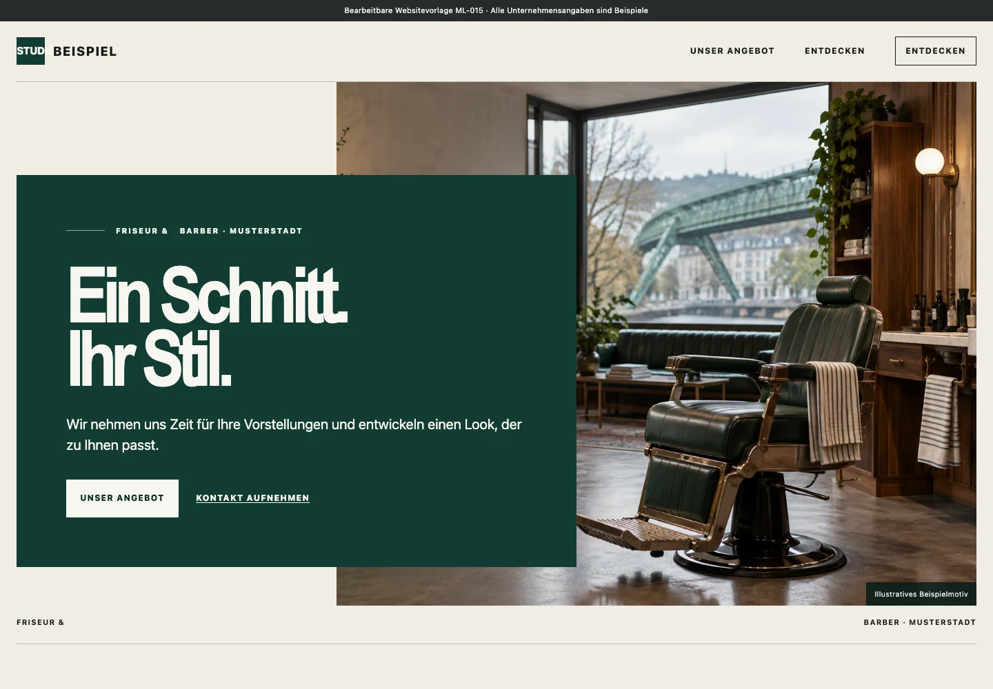 Friseur & Barber · Edition 015 – Websitevorschau