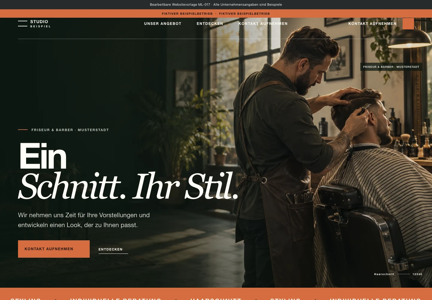 Friseur & Barber · Edition 017 – Websitevorschau
