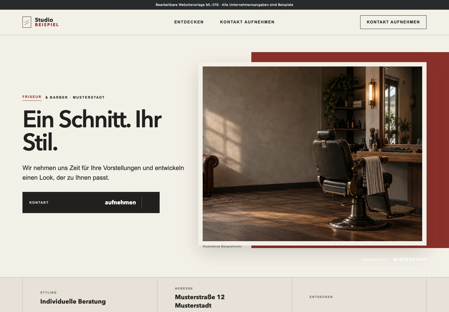 Friseur & Barber · Edition 019 – Websitevorschau