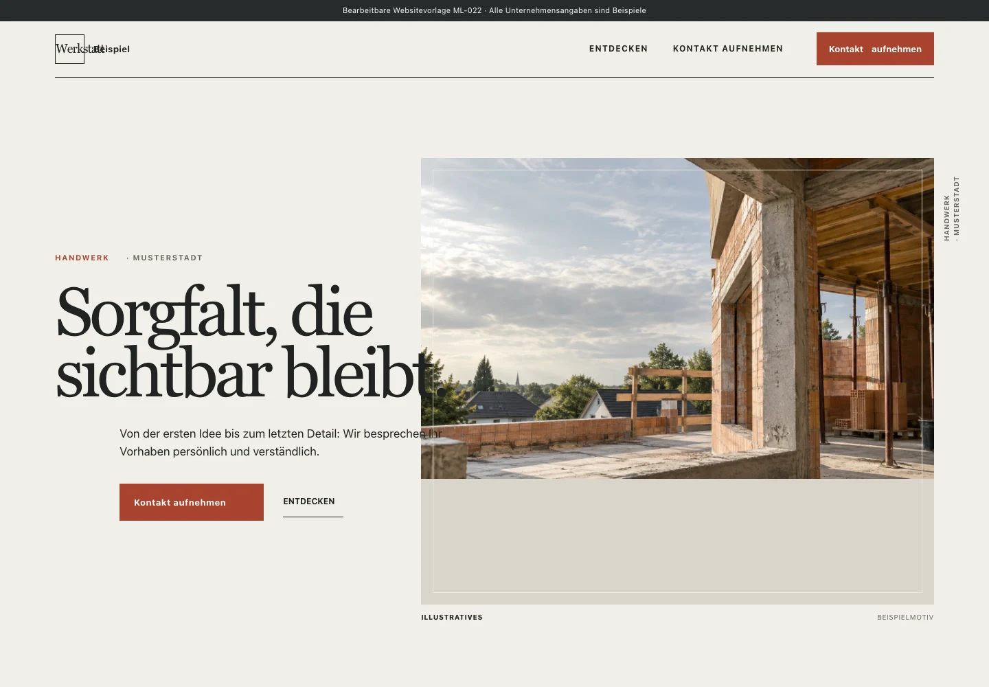 Handwerk · Edition 022 – Websitevorschau