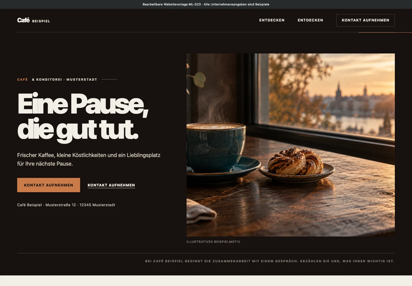 Café & Konditorei · Edition 023 – Websitevorschau