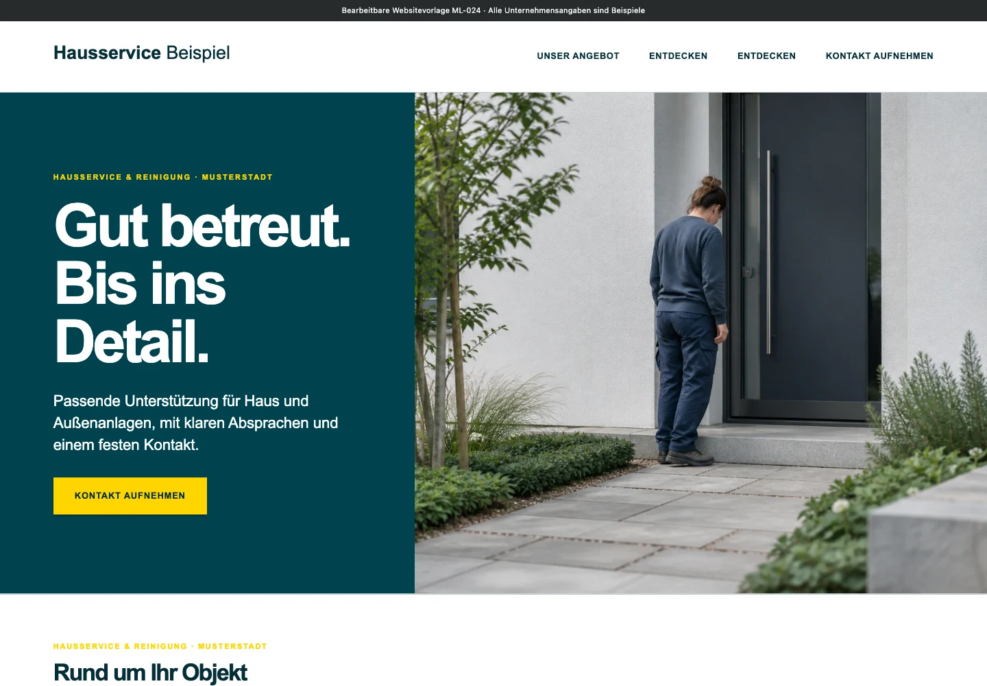 Hausservice & Reinigung · Edition 024 – Websitevorschau