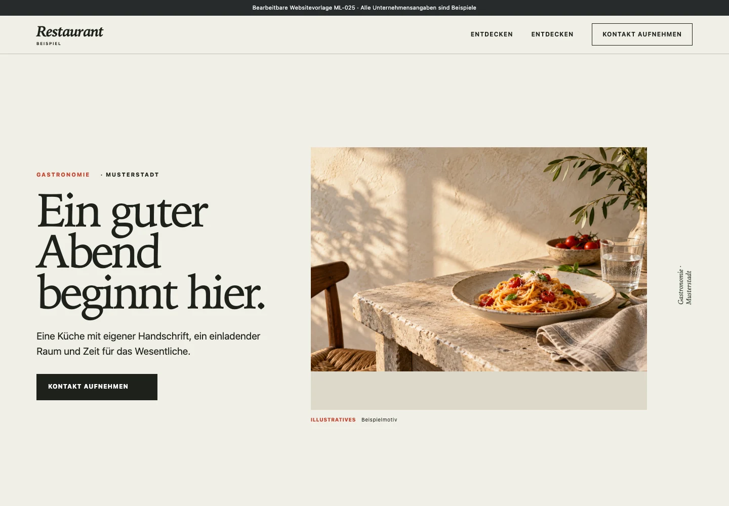 Gastronomie · Edition 025 – Websitevorschau