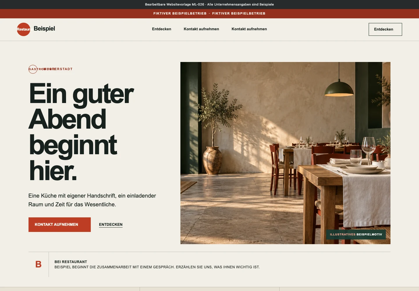 Gastronomie · Edition 026 – Websitevorschau