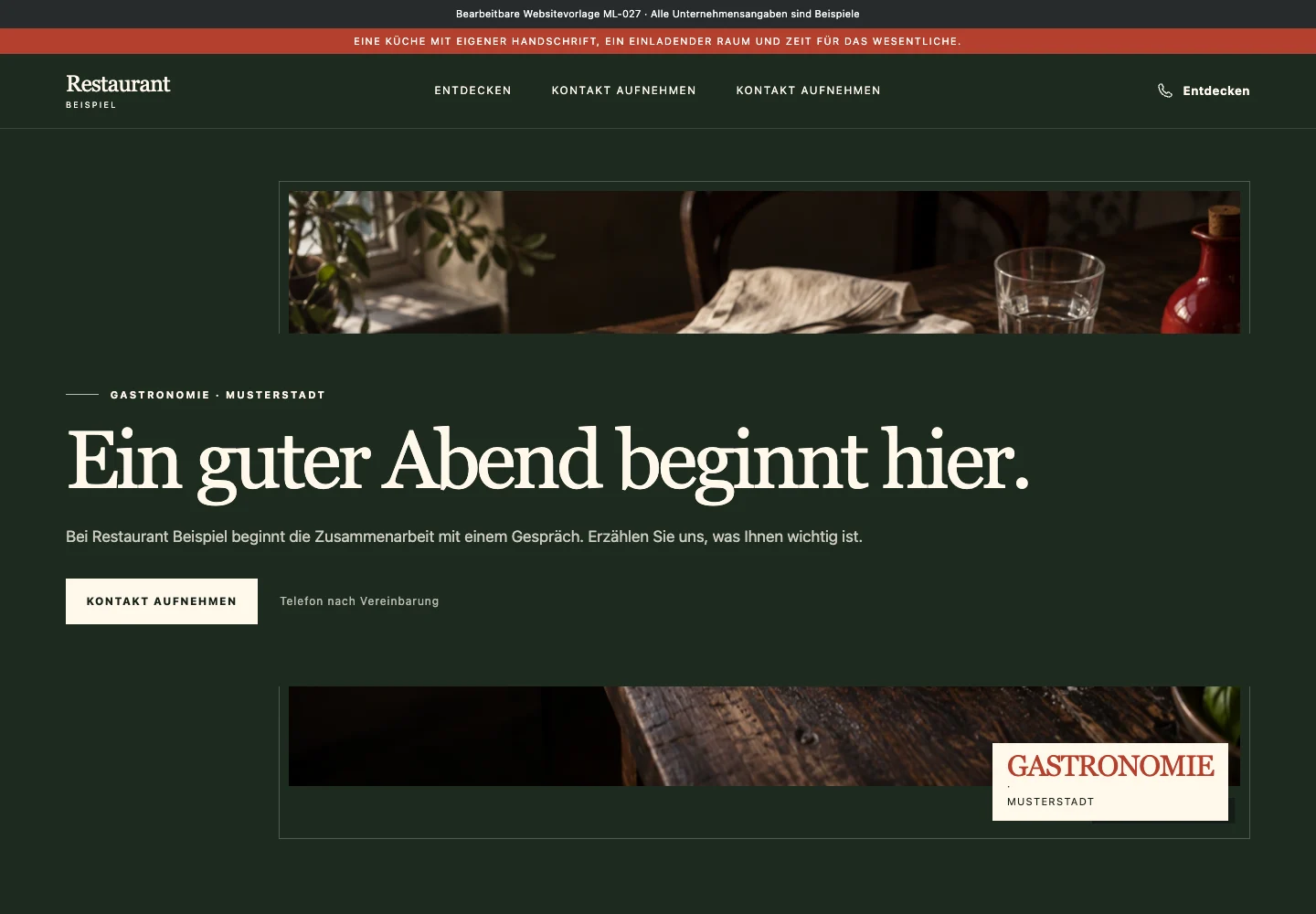 Gastronomie · Edition 027 – Websitevorschau