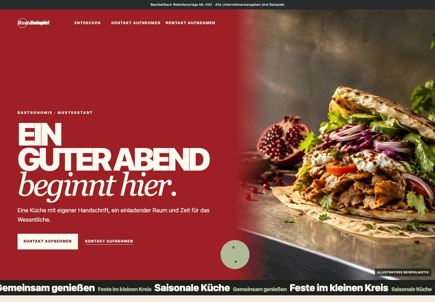 Gastronomie · Edition 032 – Websitevorschau