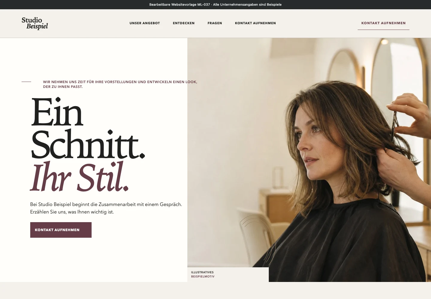 Friseur & Barber · Edition 037 – Websitevorschau