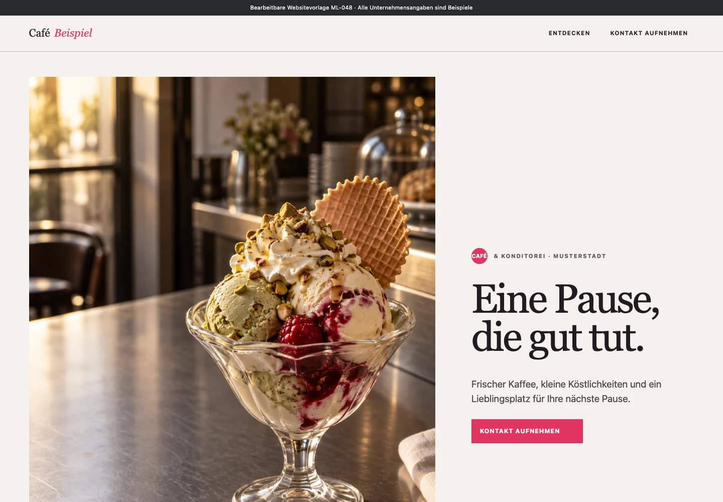 Café & Konditorei · Edition 048 – Websitevorschau