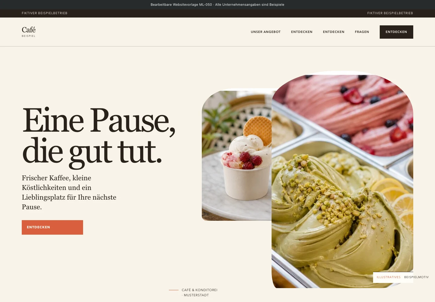 Café & Konditorei · Edition 050 – Websitevorschau