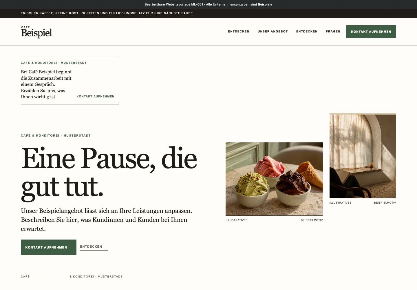 Café & Konditorei · Edition 051 – Websitevorschau