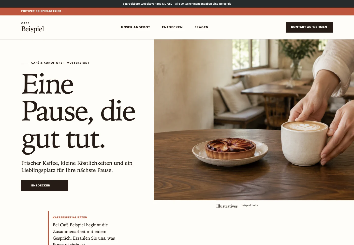 Café & Konditorei · Edition 052 – Websitevorschau