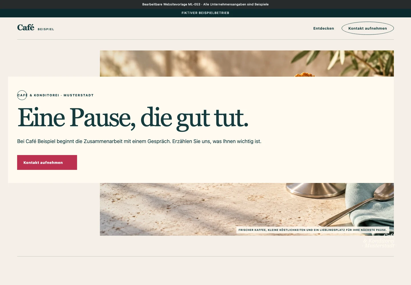 Café & Konditorei · Edition 053 – Websitevorschau