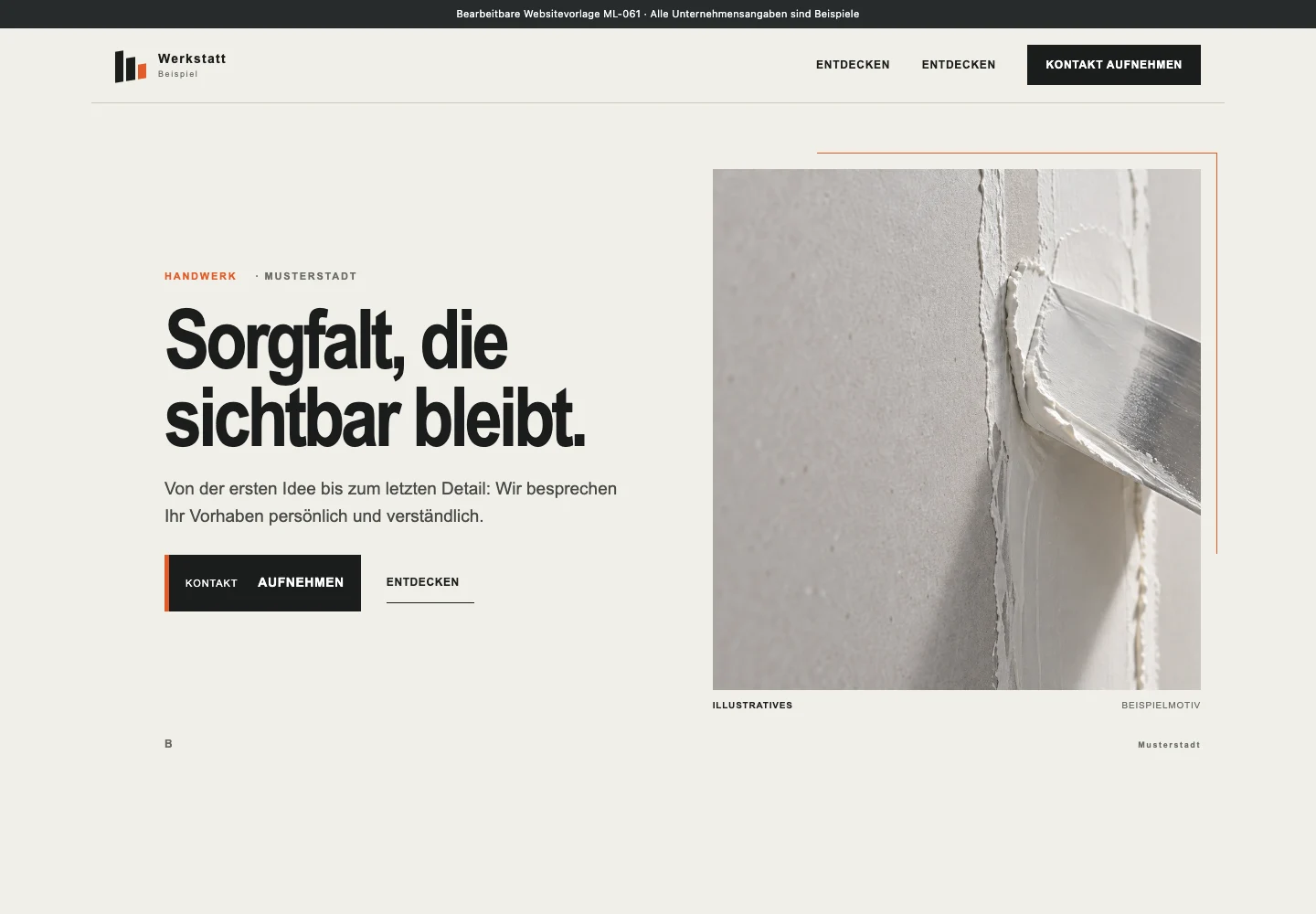 Handwerk · Edition 061 – Websitevorschau