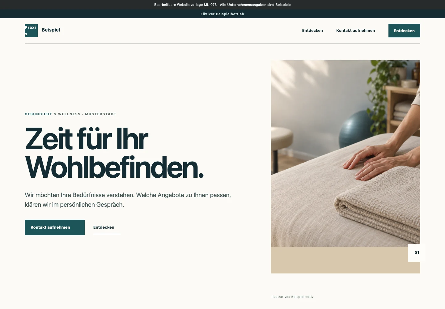 Gesundheit & Wellness · Edition 073 – Websitevorschau