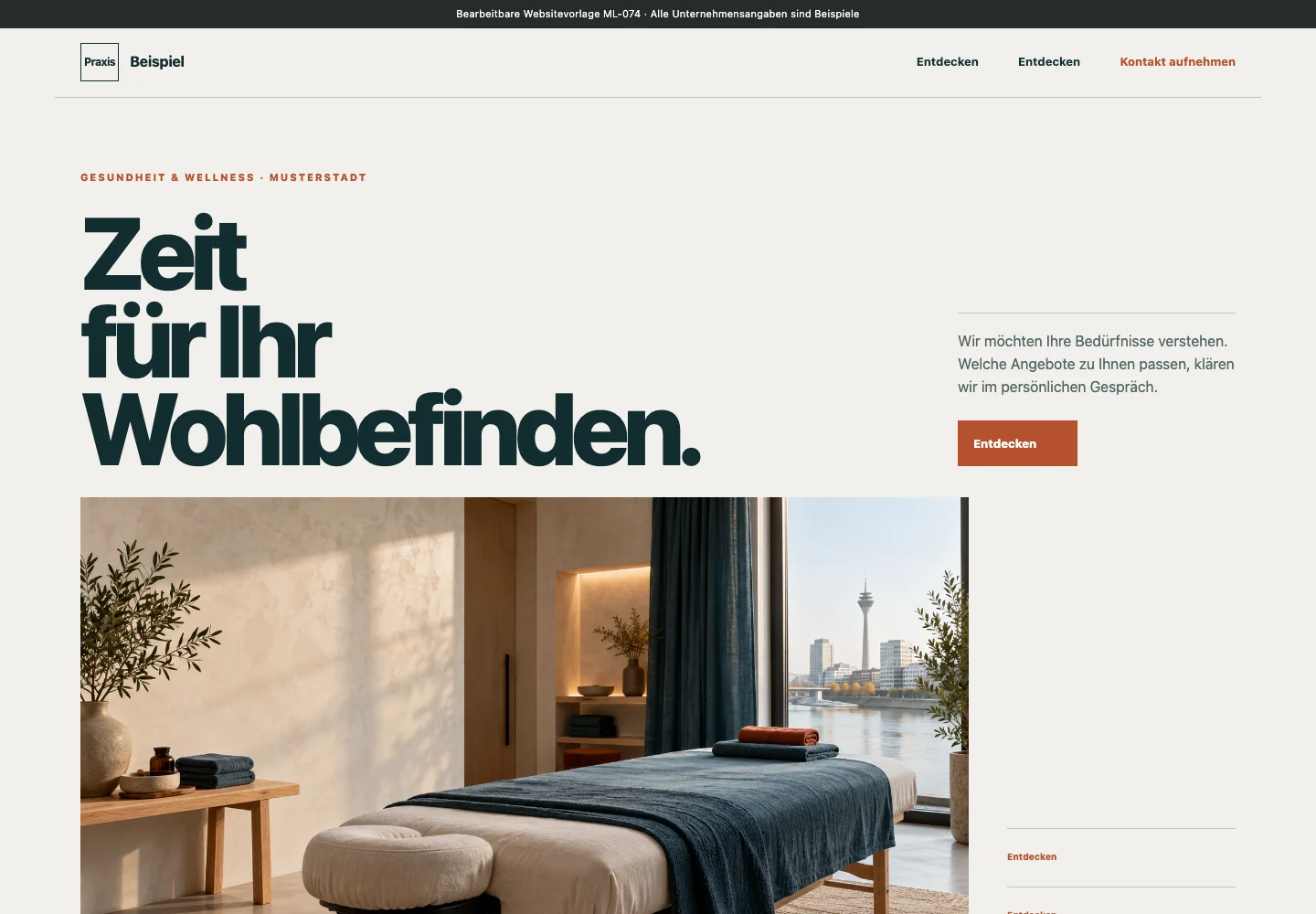 Gesundheit & Wellness · Edition 074 – Websitevorschau