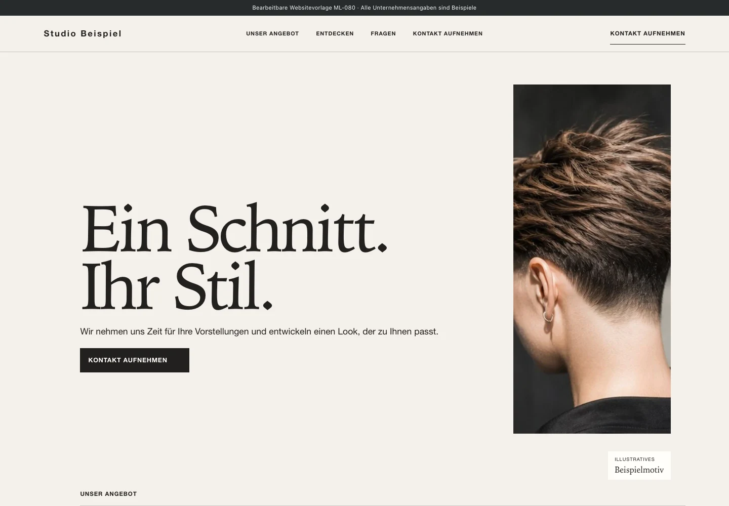 Friseur & Barber · Edition 080 – Websitevorschau