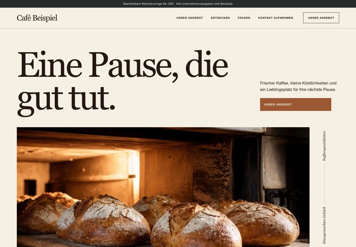 Café & Konditorei · Edition 085 – Websitevorschau