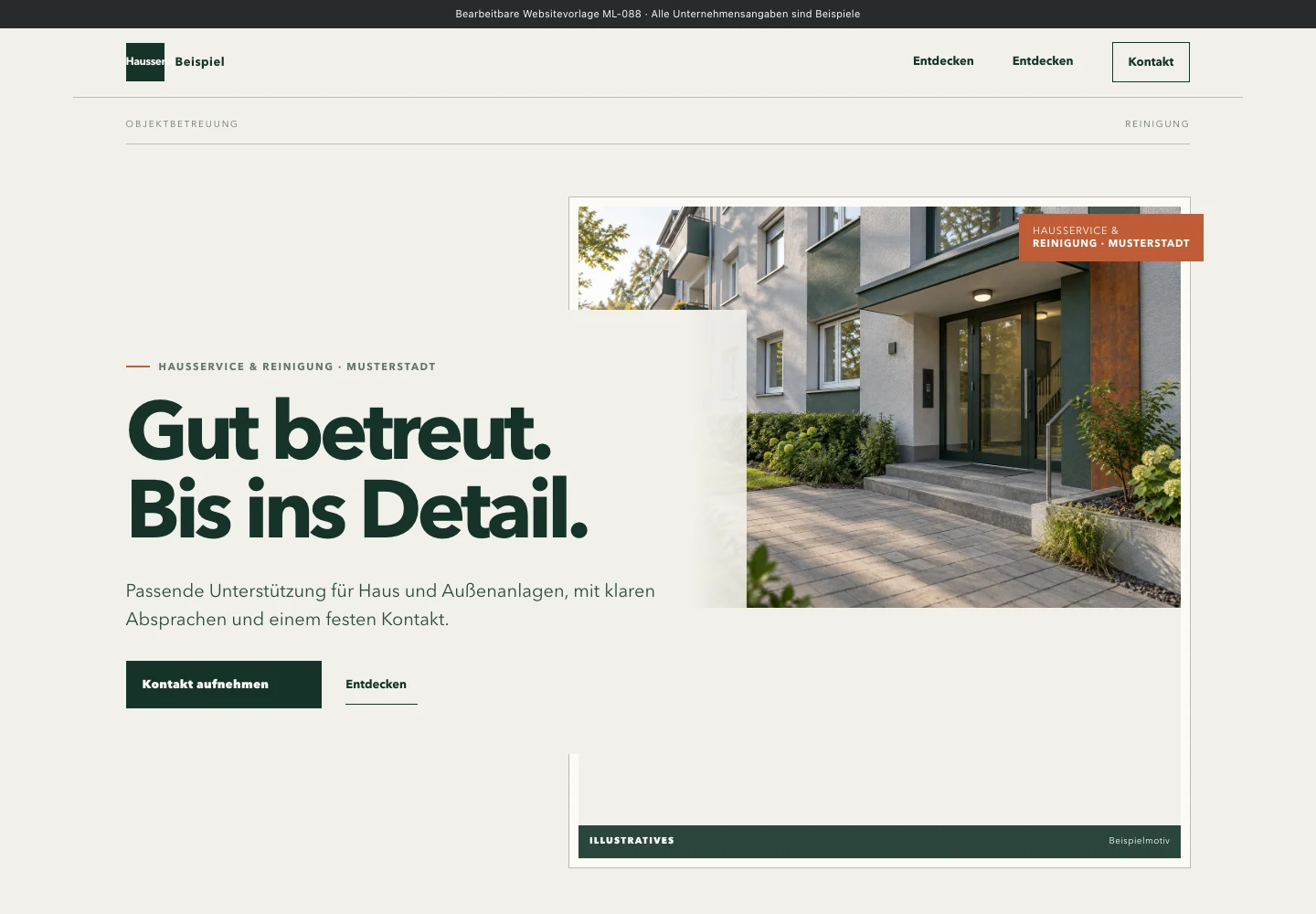Hausservice & Reinigung · Edition 088 – Websitevorschau
