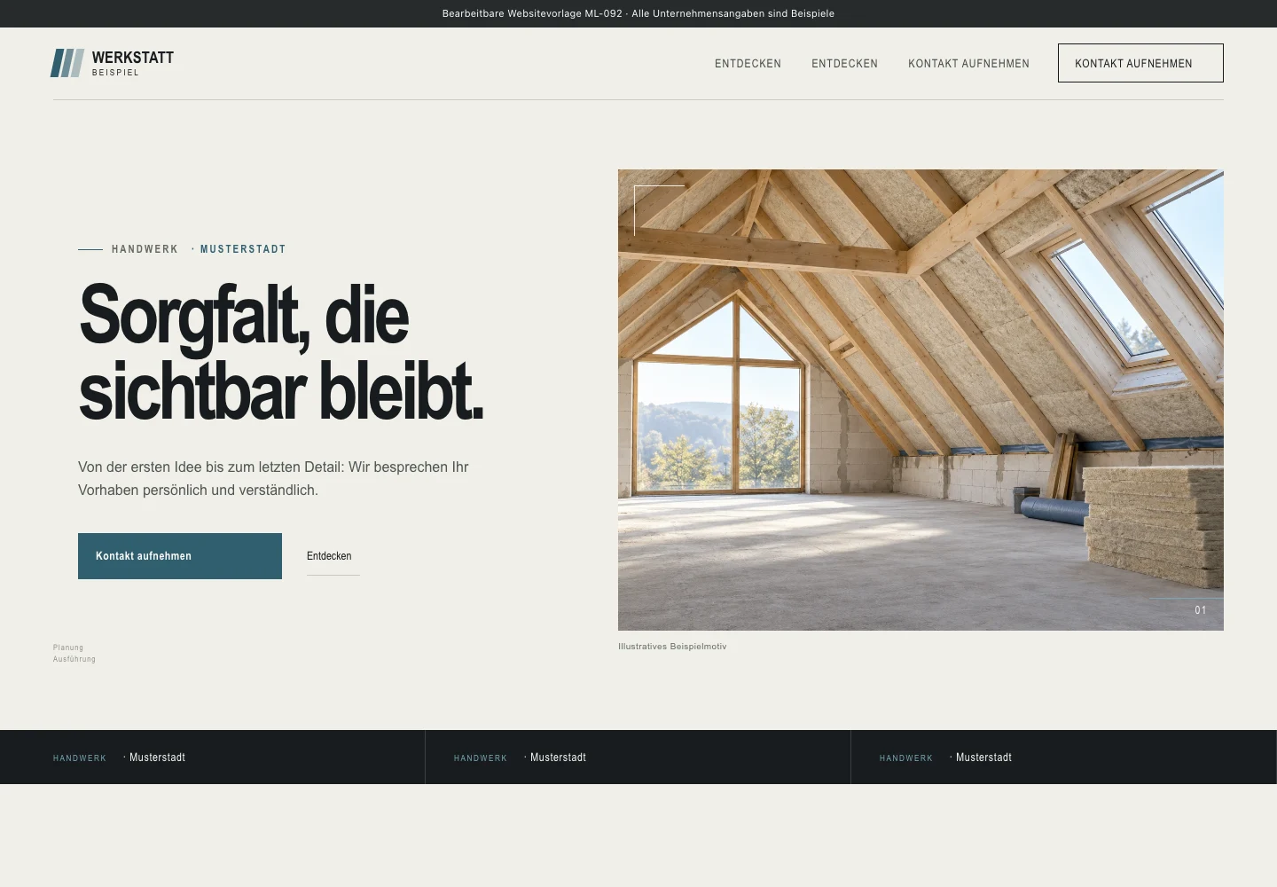 Handwerk · Edition 092 – Websitevorschau