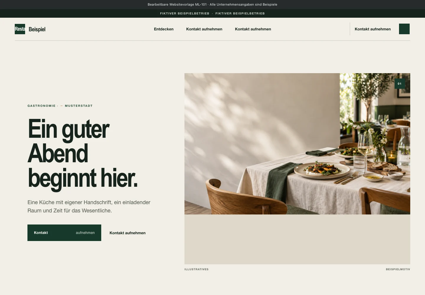 Gastronomie · Edition 101 – Websitevorschau