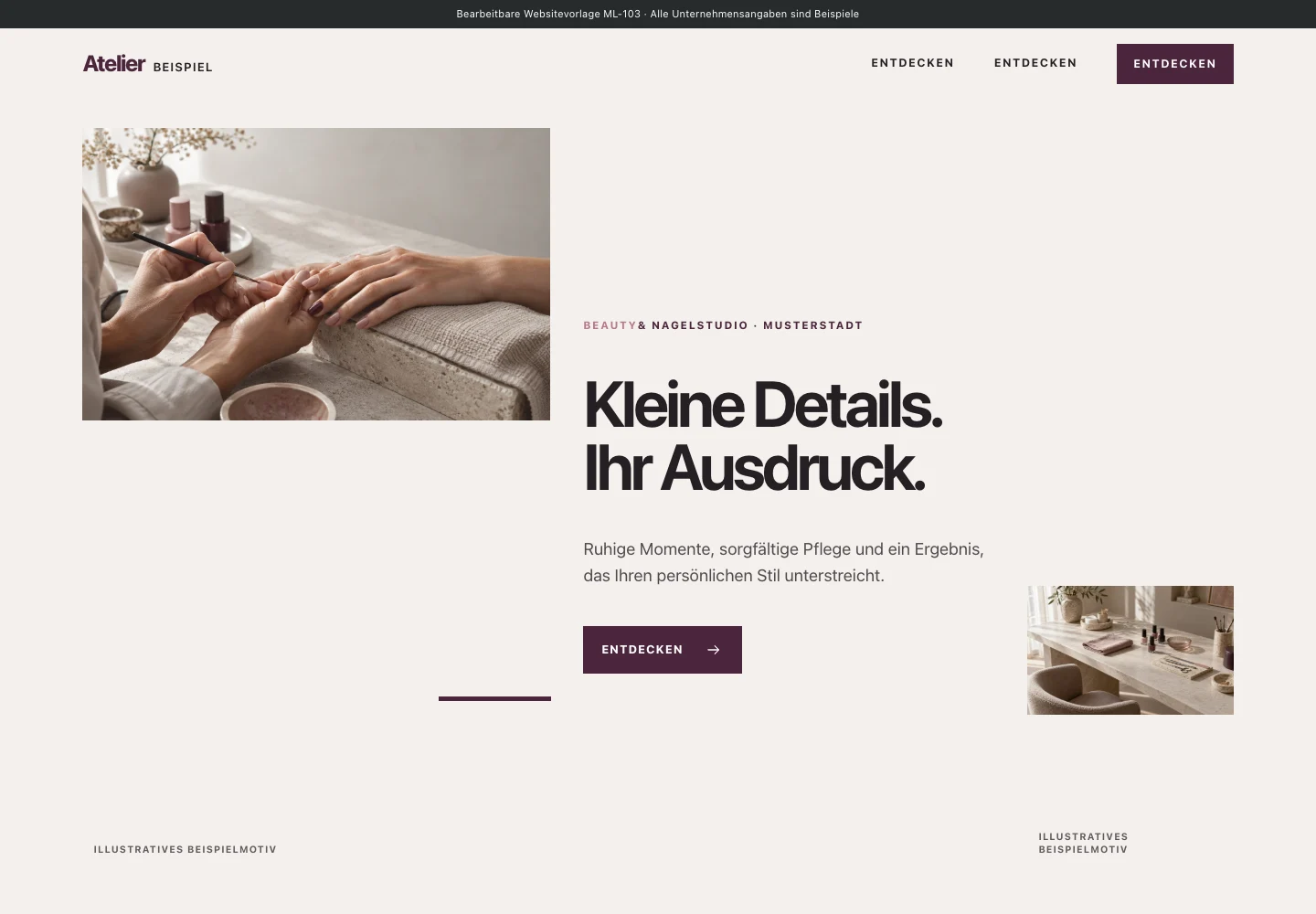 Beauty & Nagelstudio · Edition 103 – Websitevorschau