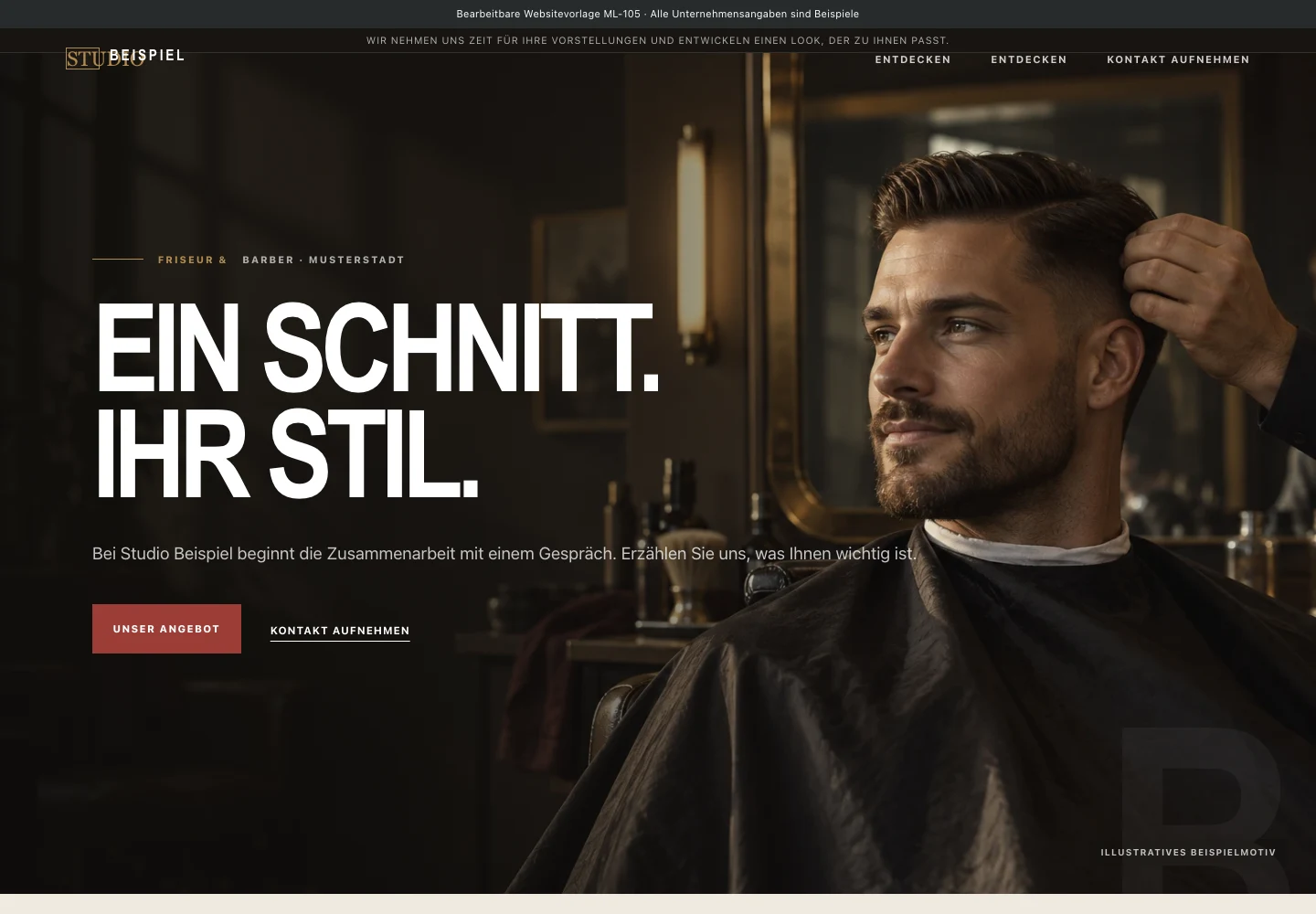 Friseur & Barber · Edition 105 – Websitevorschau