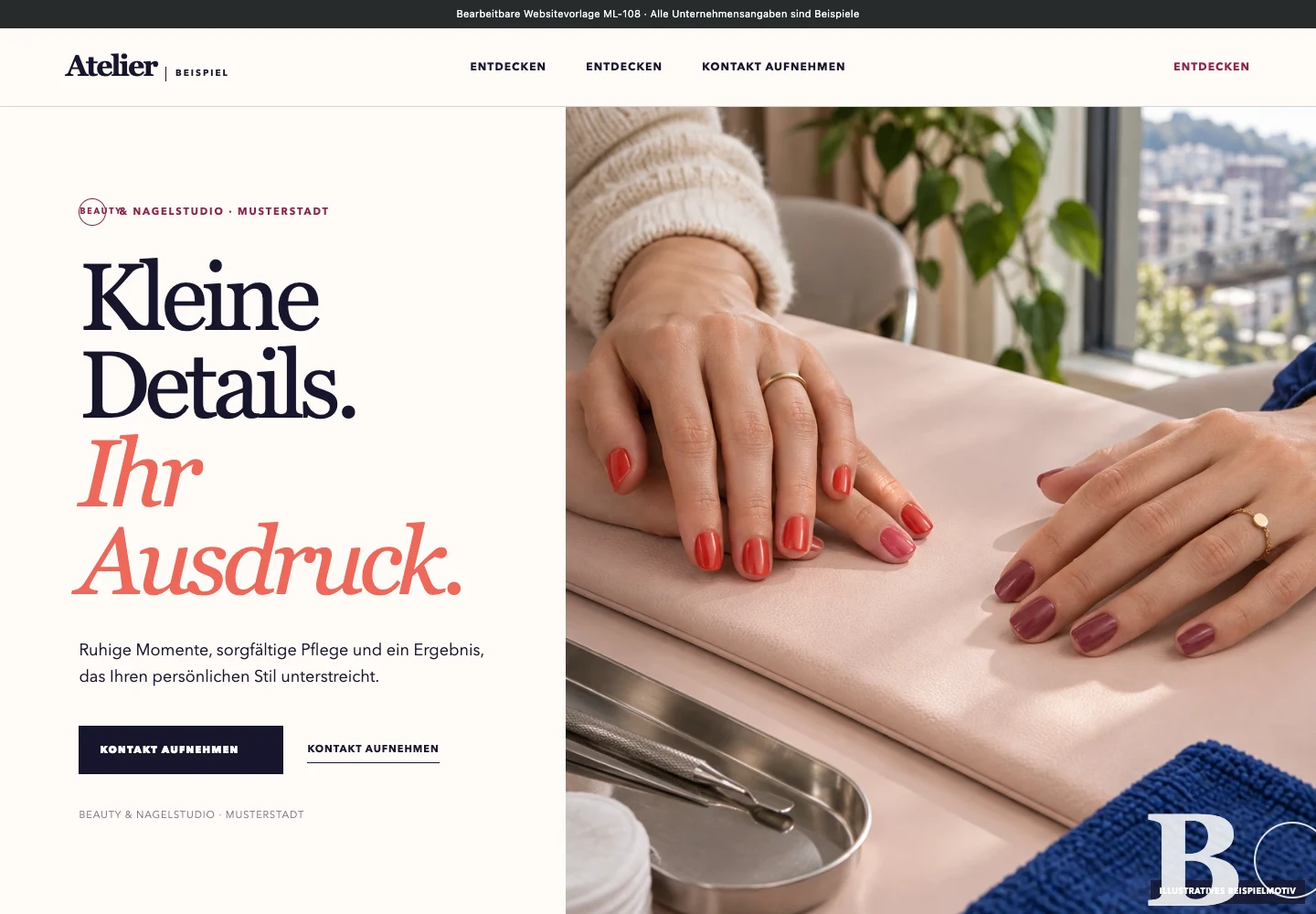 Beauty & Nagelstudio · Edition 108 – Websitevorschau