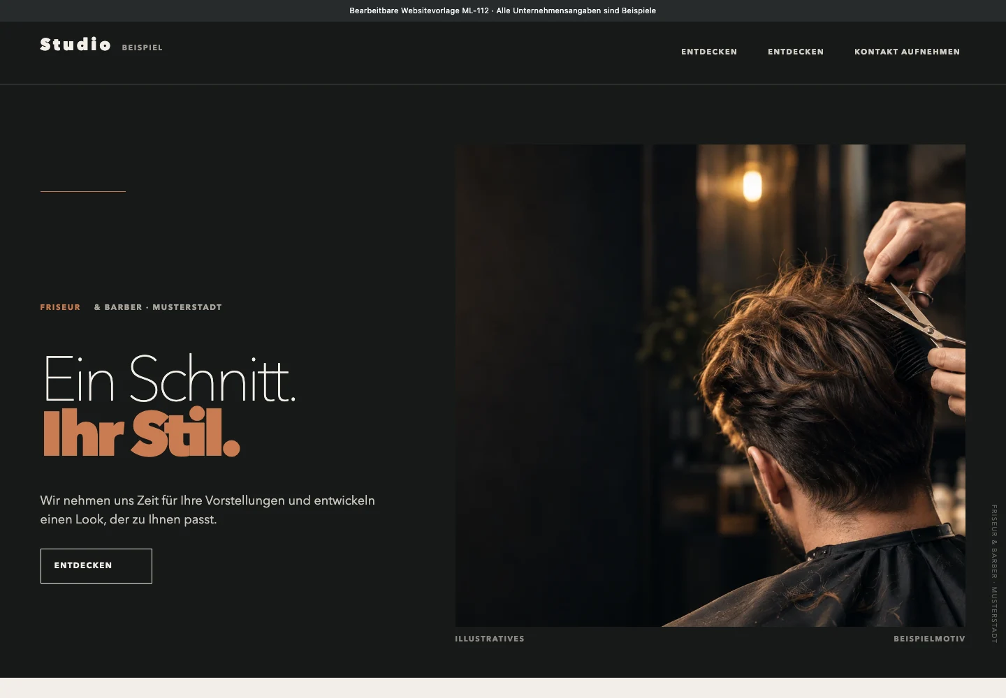 Friseur & Barber · Edition 112 – Websitevorschau