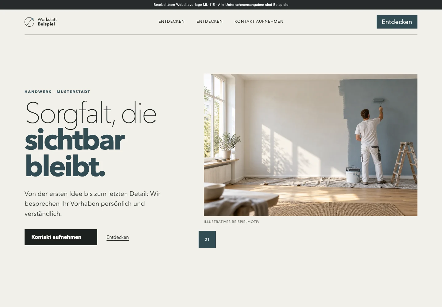 Handwerk · Edition 115 – Websitevorschau