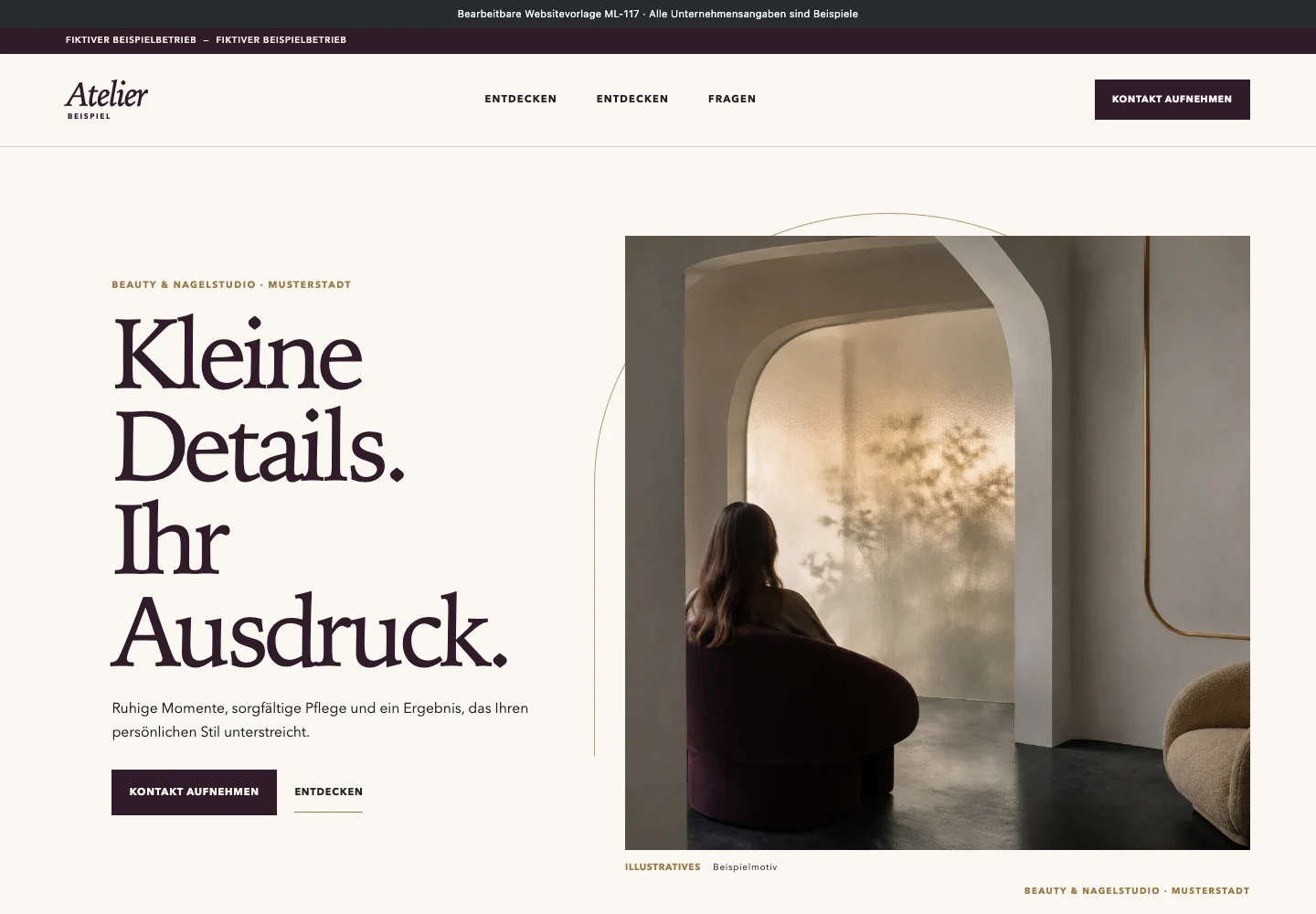 Beauty & Nagelstudio · Edition 117 – Websitevorschau