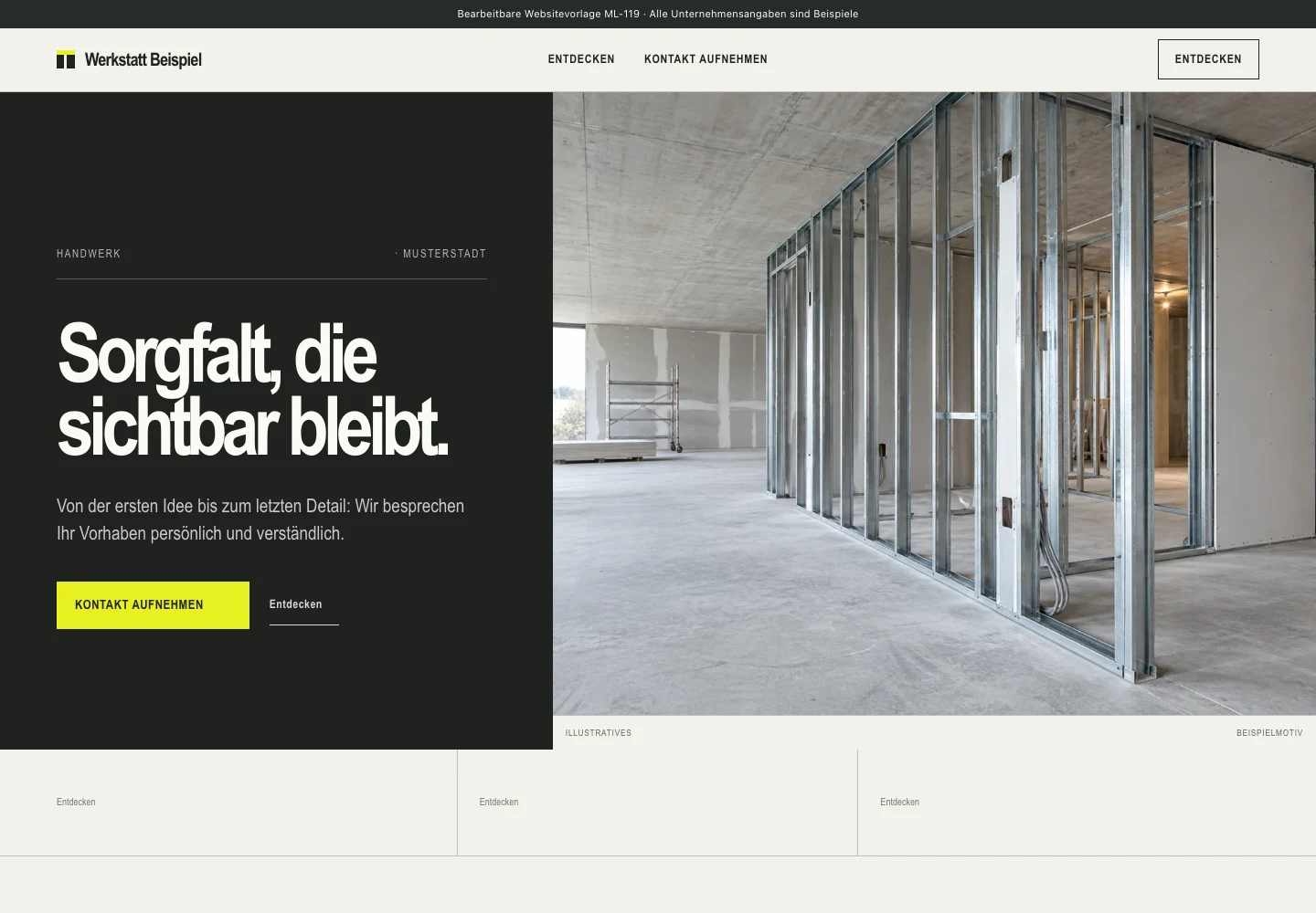 Handwerk · Edition 119 – Websitevorschau