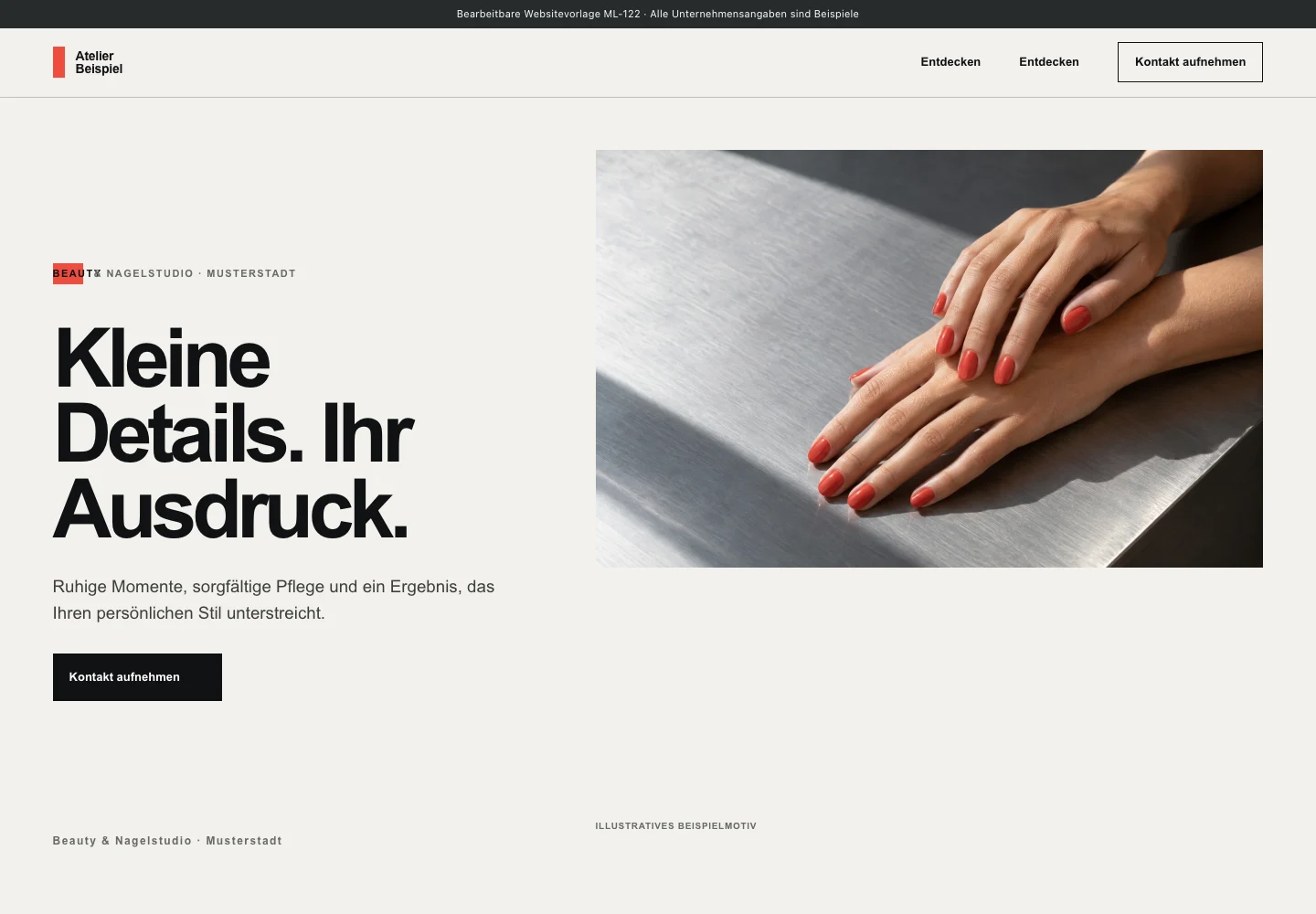 Beauty & Nagelstudio · Edition 122 – Websitevorschau