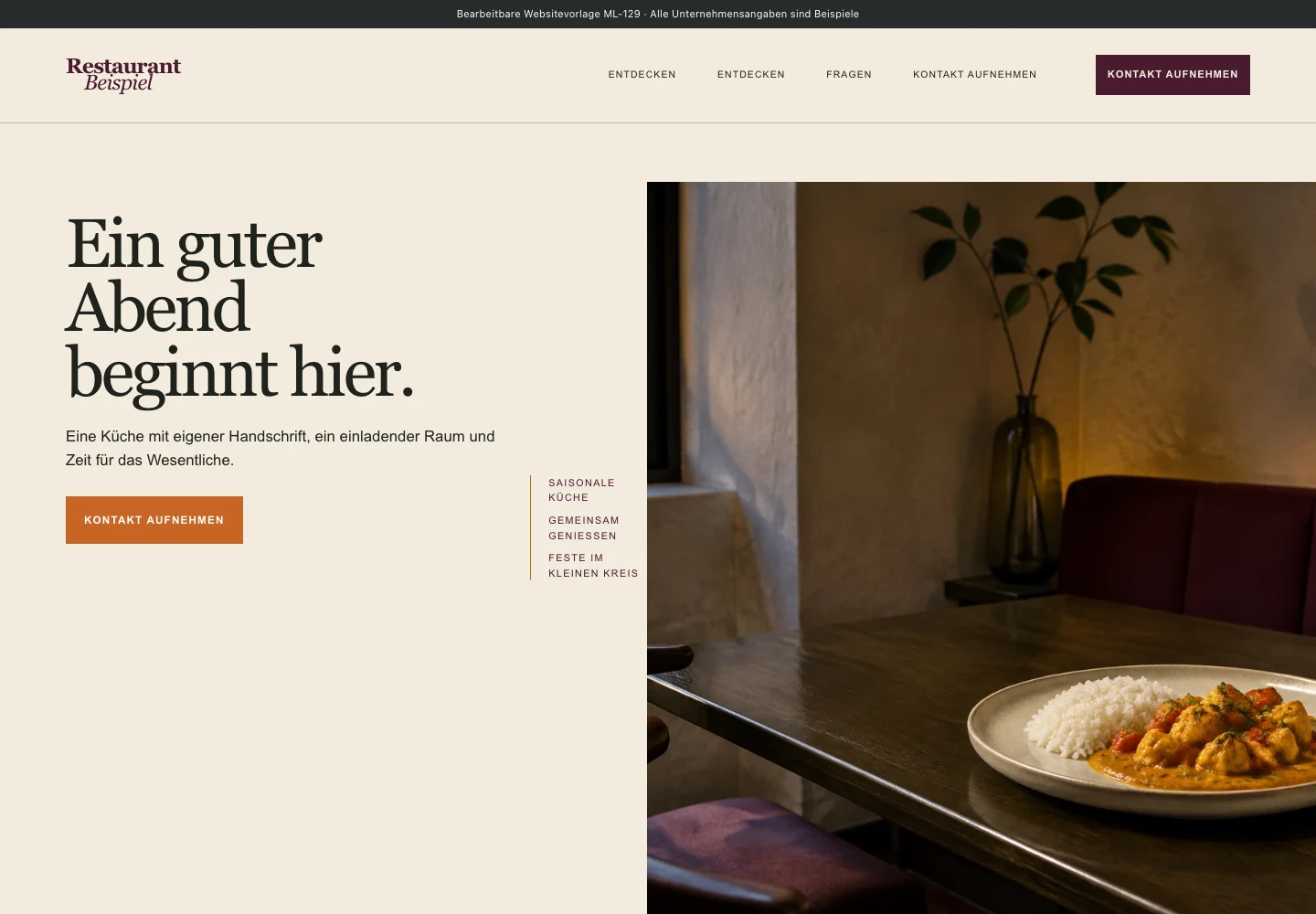 Gastronomie · Edition 129 – Websitevorschau
