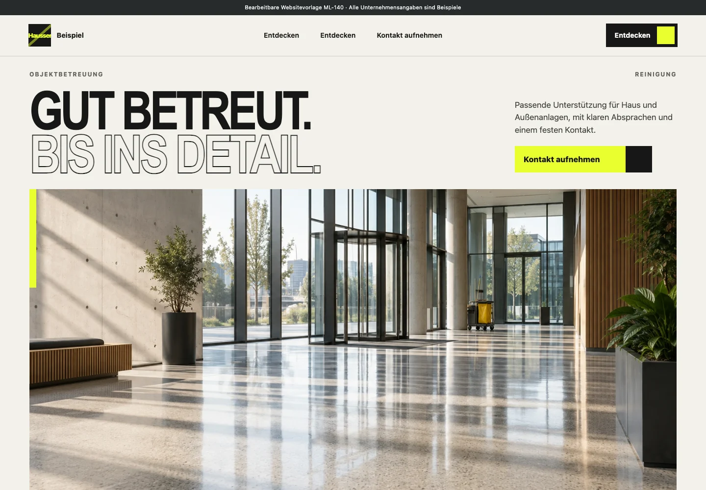 Hausservice & Reinigung · Edition 140 – Websitevorschau