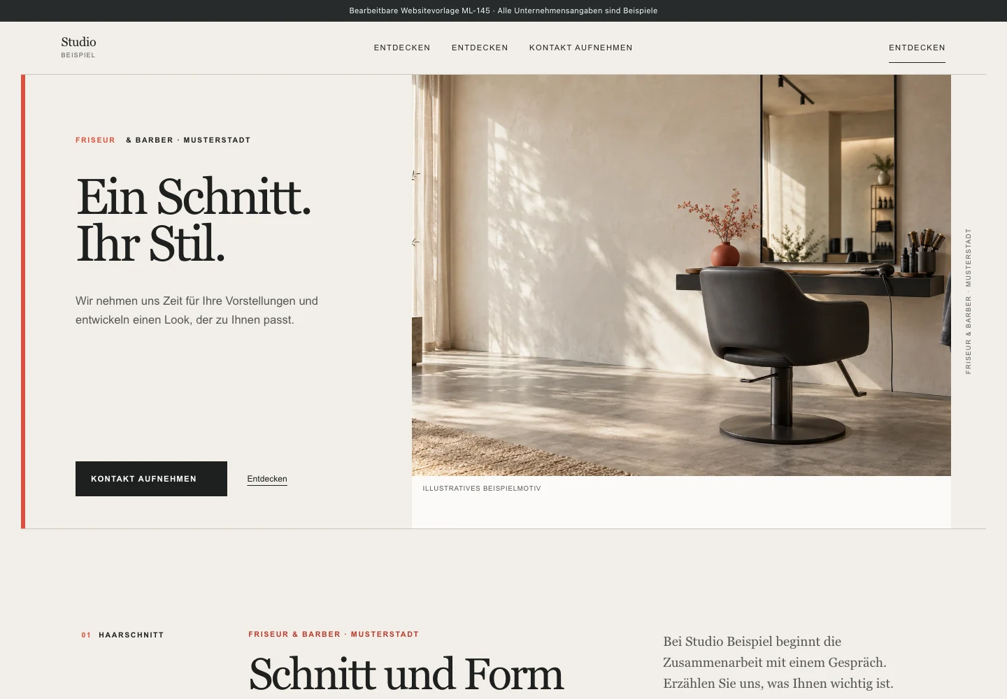 Friseur & Barber · Edition 145 – Websitevorschau