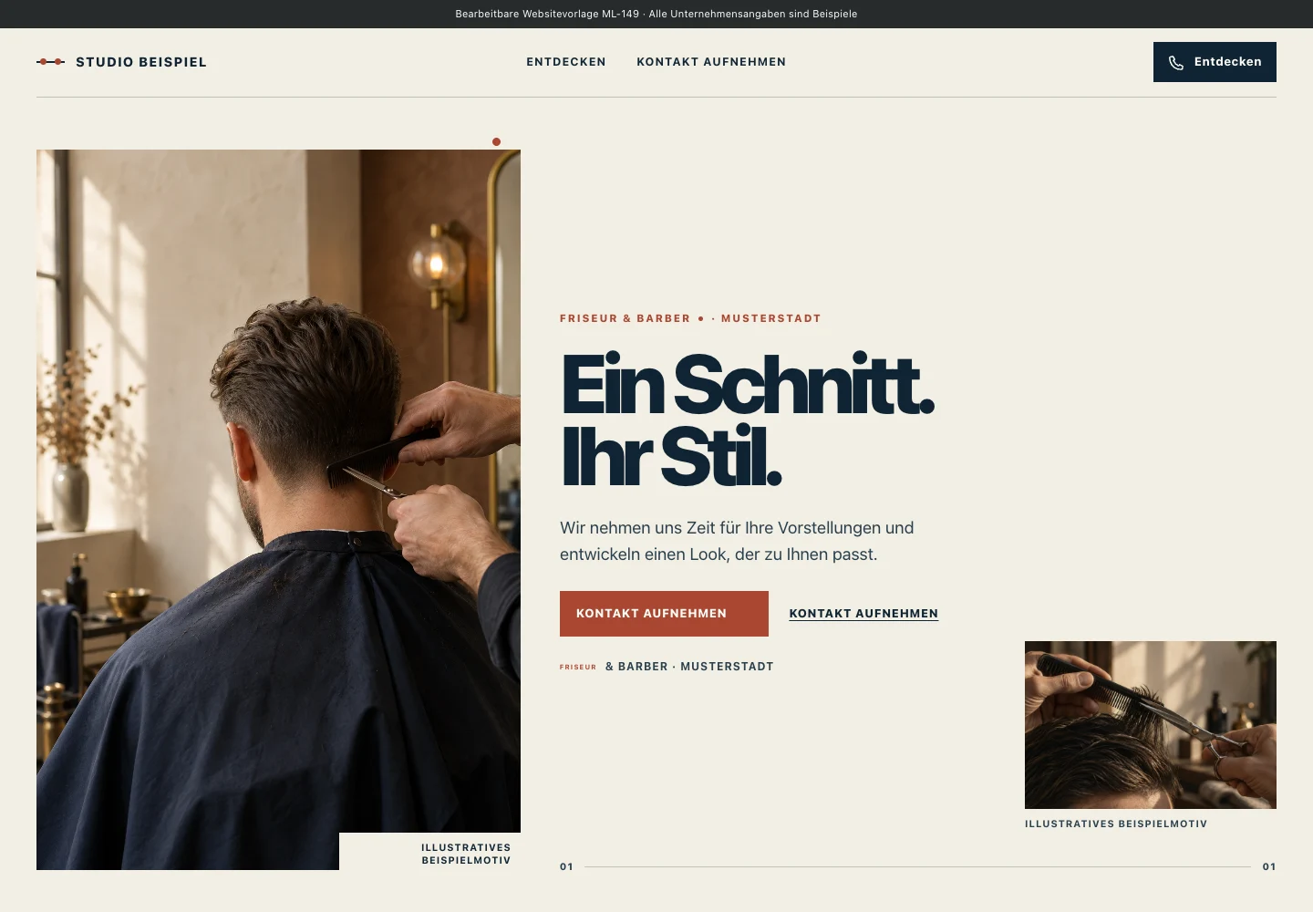 Friseur & Barber · Edition 149 – Websitevorschau