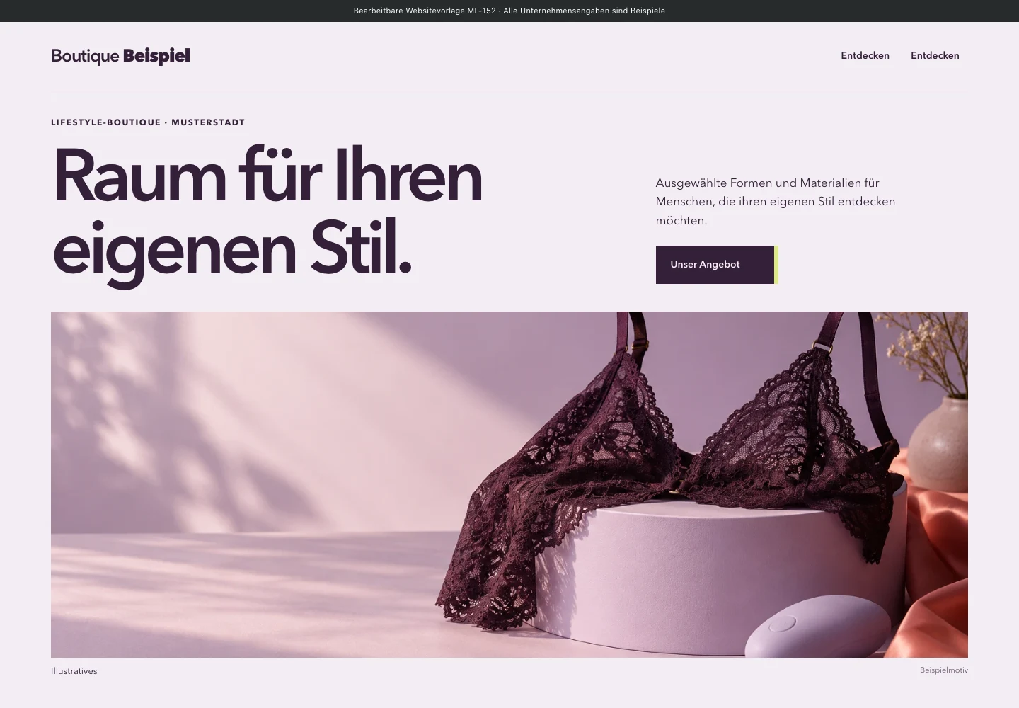 Lifestyle-Boutique · Edition 152 – Websitevorschau