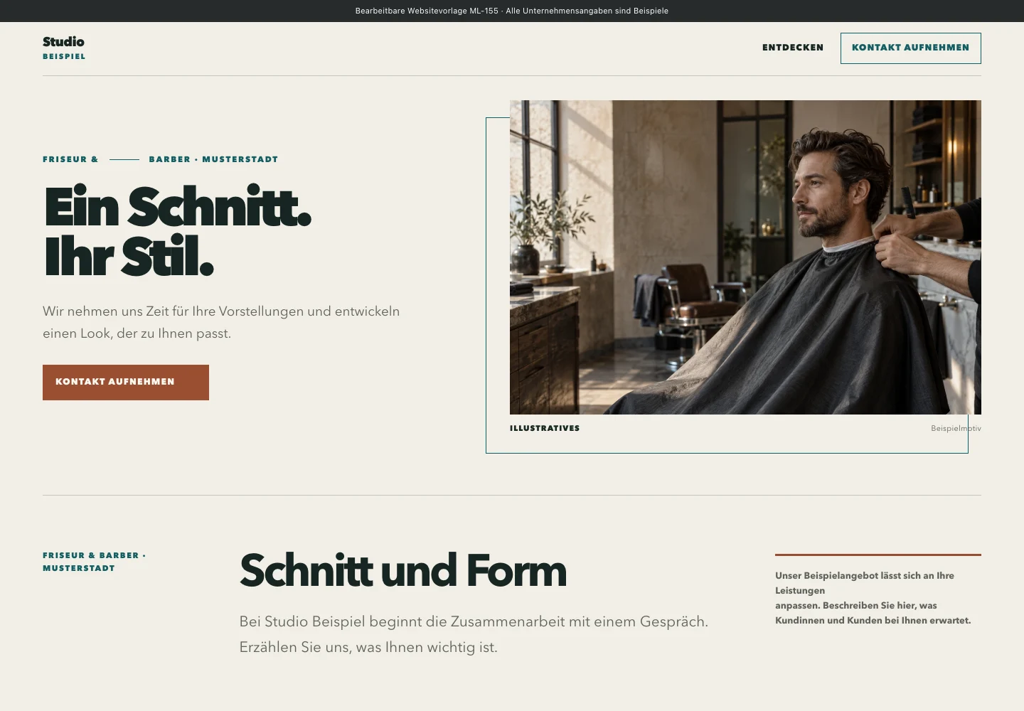 Friseur & Barber · Edition 155 – Websitevorschau