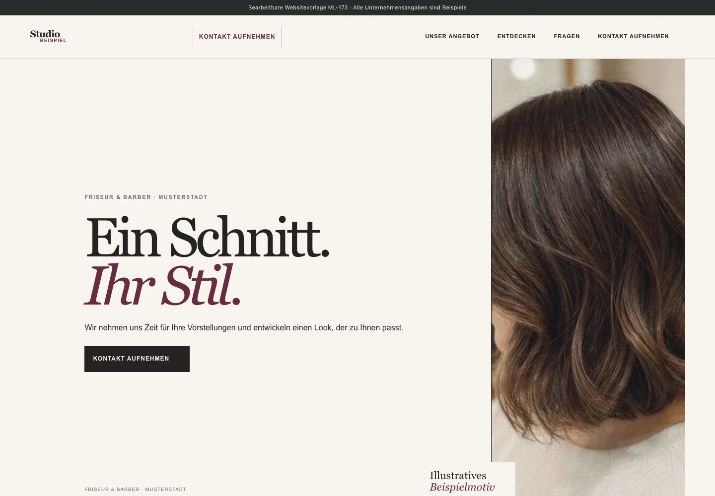 Friseur & Barber · Edition 173 – Websitevorschau