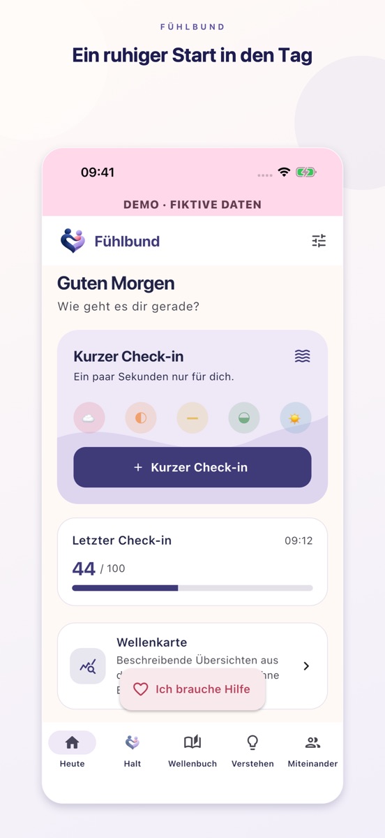 Fühlbund: Gefühle & Tagebuch – offizielle Store-Vorschau 1