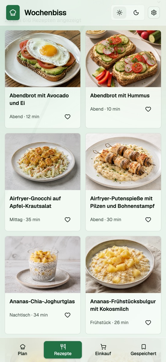 Wochenbiss Essensplaner – offizielle Store-Vorschau 1